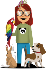 Girl with animals